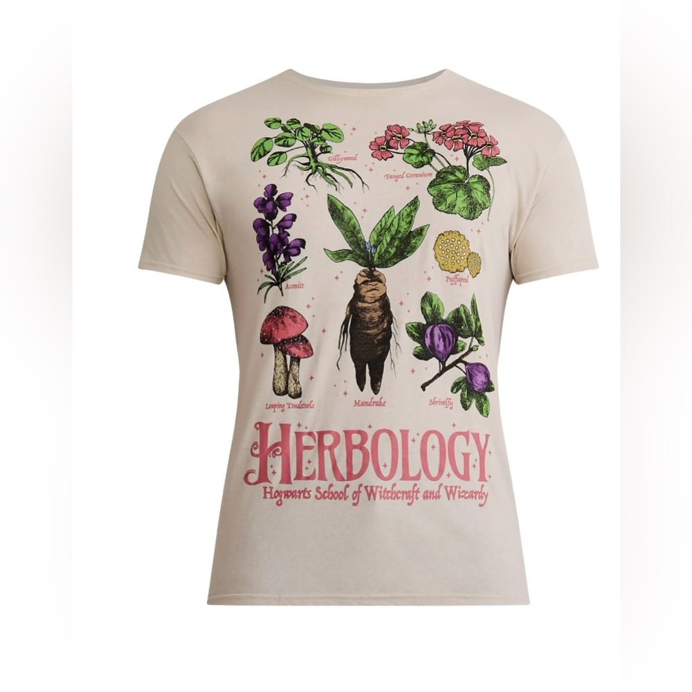 NWT Harry Potter Herbology‎ Graphic Tee Hogwarts Wizarding World XL